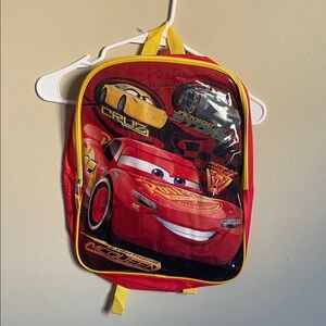 Disney Cars Red and Yellow Backpack